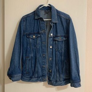 Oversized H&M denim jacket.